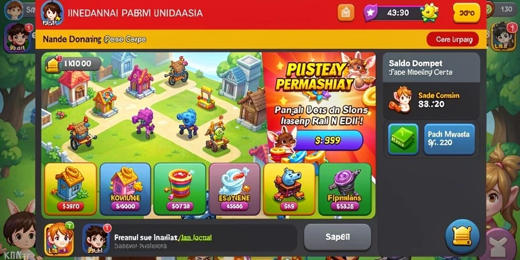 Fitur sosial yang memungkinkan interaksi dengan pemain lain.